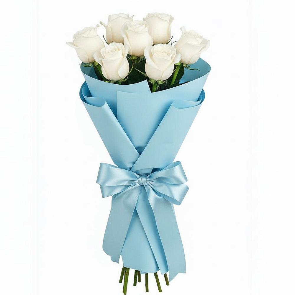 Букет 7 белых роз Проуд в Шарлык