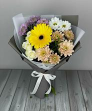 Букет цветов из:  Розы, Герберы и Хризантемы в Шарлык