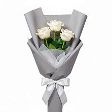 Букет 3 белые розы в Шарлык