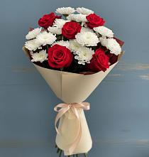 Букет цветов из:  Розы и Хризантемы в Шарлык