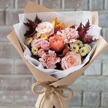 Букет цветов из:  Гвоздики, Хризантемы и Розы в Шарлык