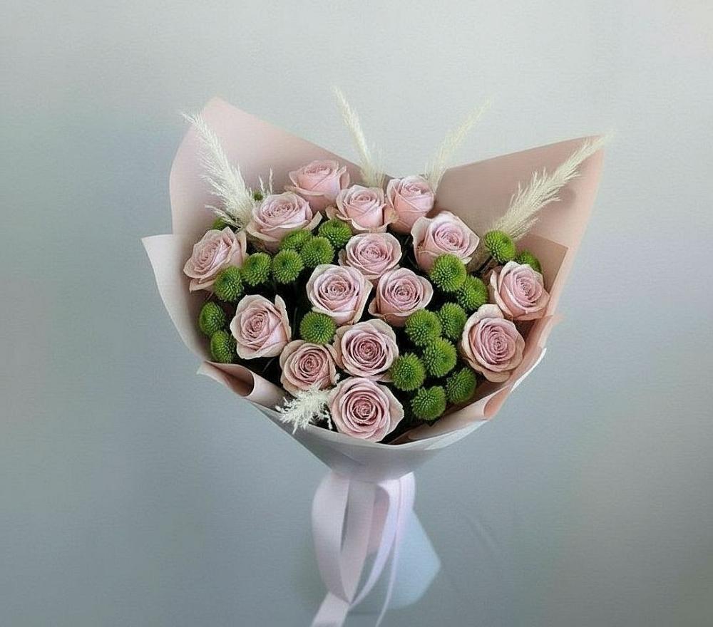 Букет цветов из: Розы и Хризантемы в Шарлык