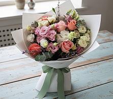 Букет цветов из:  Розы, Лизиантусы и Гвоздики в Шарлык