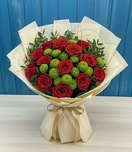 Букет цветов из:  Розы и Хризантемы в Шарлык