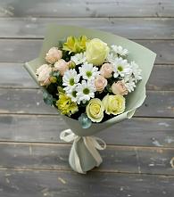 Букет цветов из:  Альстромерии, Розы и Хризантемы в Шарлык