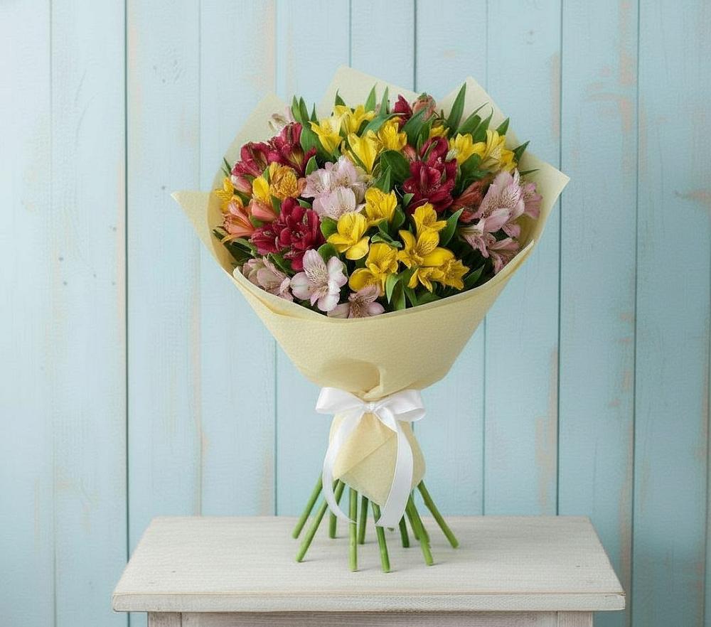 Букет цветов из: Альстромерии в Шарлык
